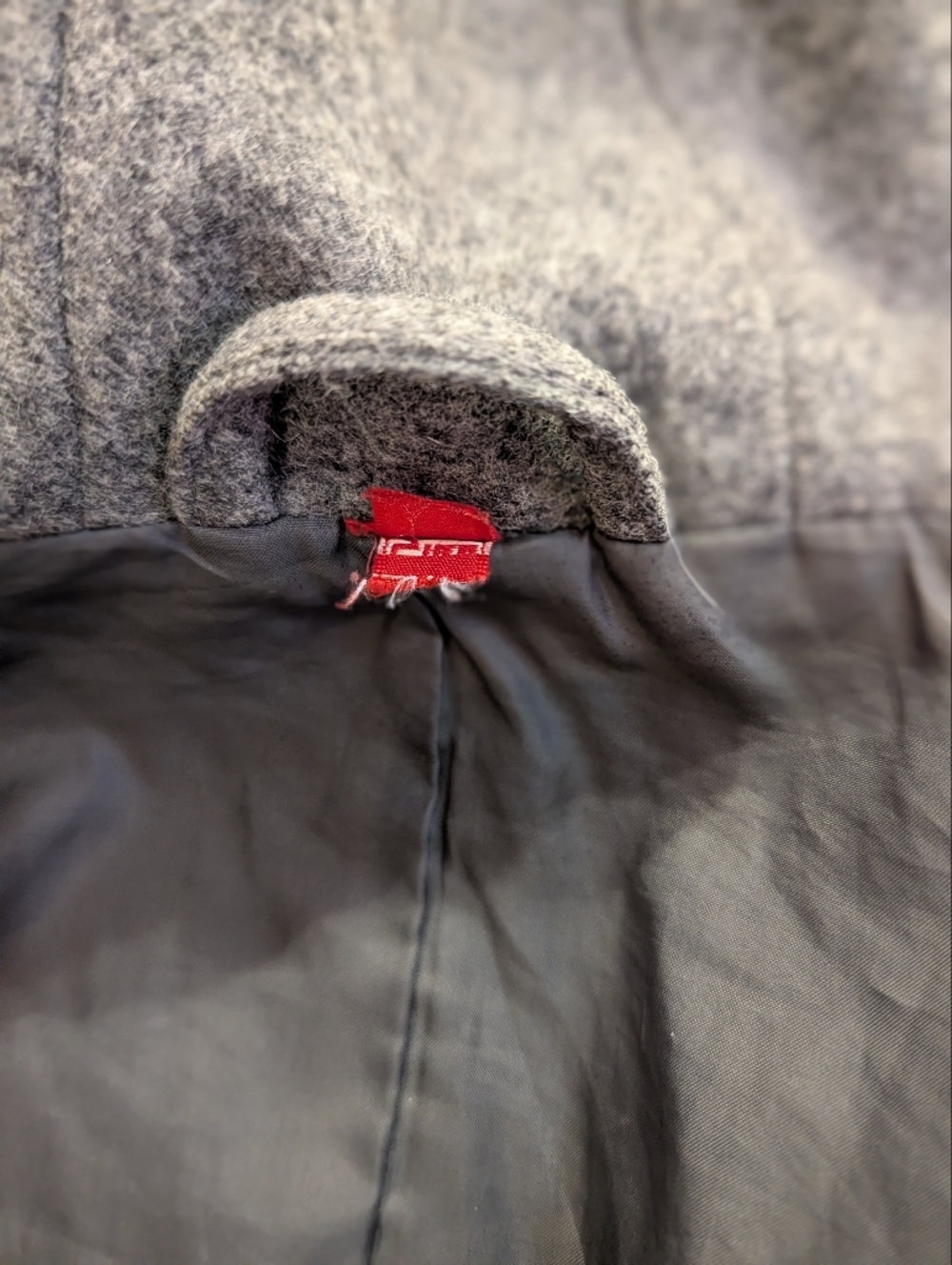 H&M Gray Hooded Wool-Blend Trench Coat - Picture 12 of 14